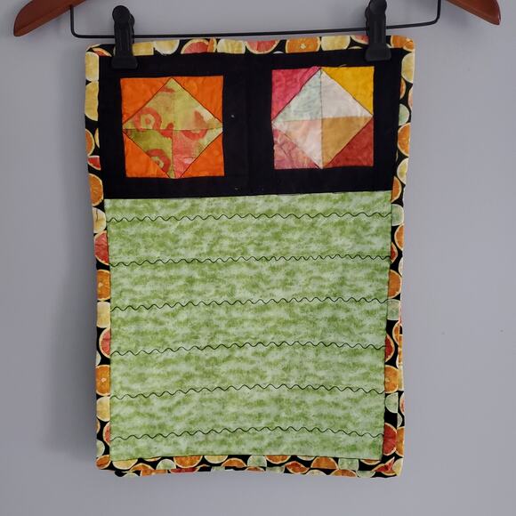 Colorful Citrus Pattern Quilted Placemat Set - Picture 2 of 7